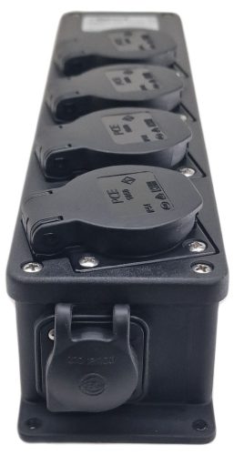 RigportL1S4T1LED Schuko áramelosztó